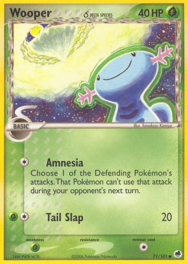 Wooper δ Pokémon Dragon Frontiers #71 Reverse Holo