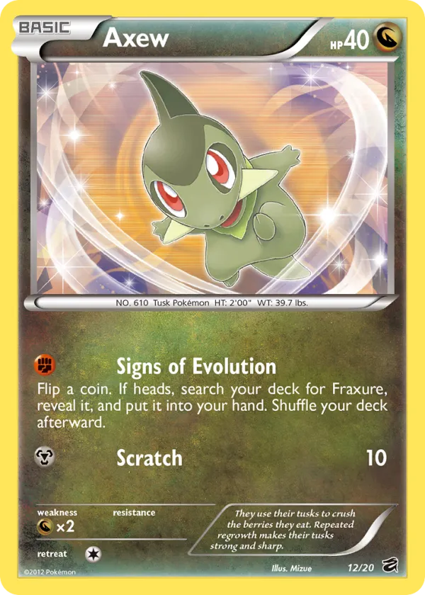 Axew Pokémon Dragon Vault #12 Holo