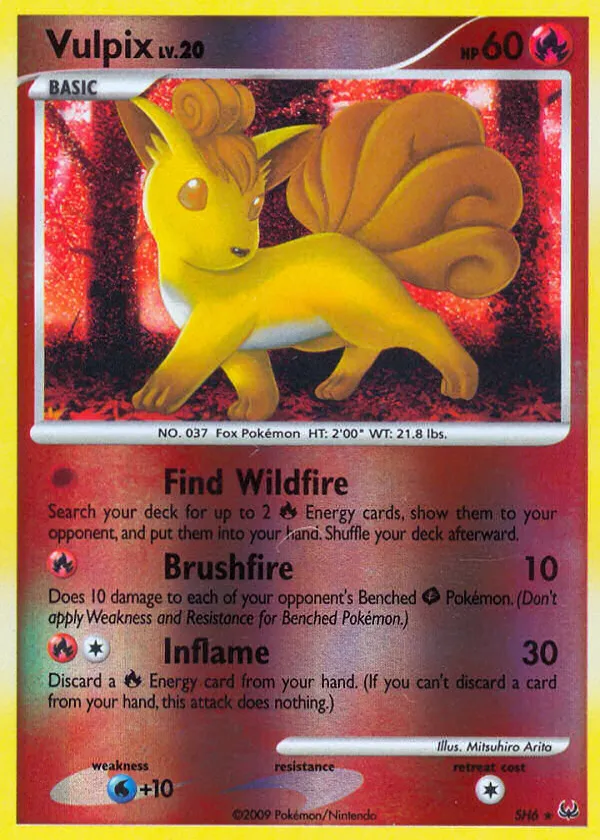 Vulpix Pokémon Platinum #SH6 Reverse Holo