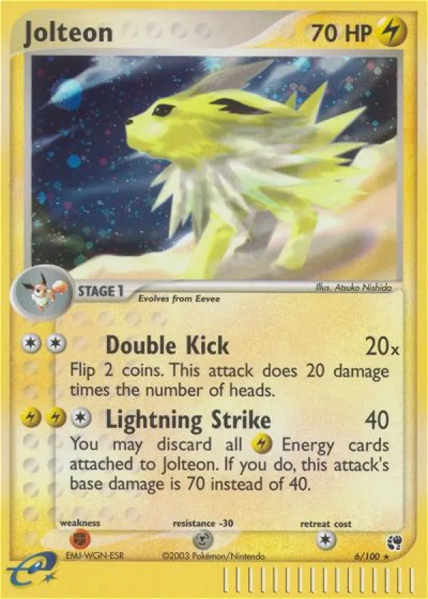 Jolteon Pokémon Sandstorm #6 Holo