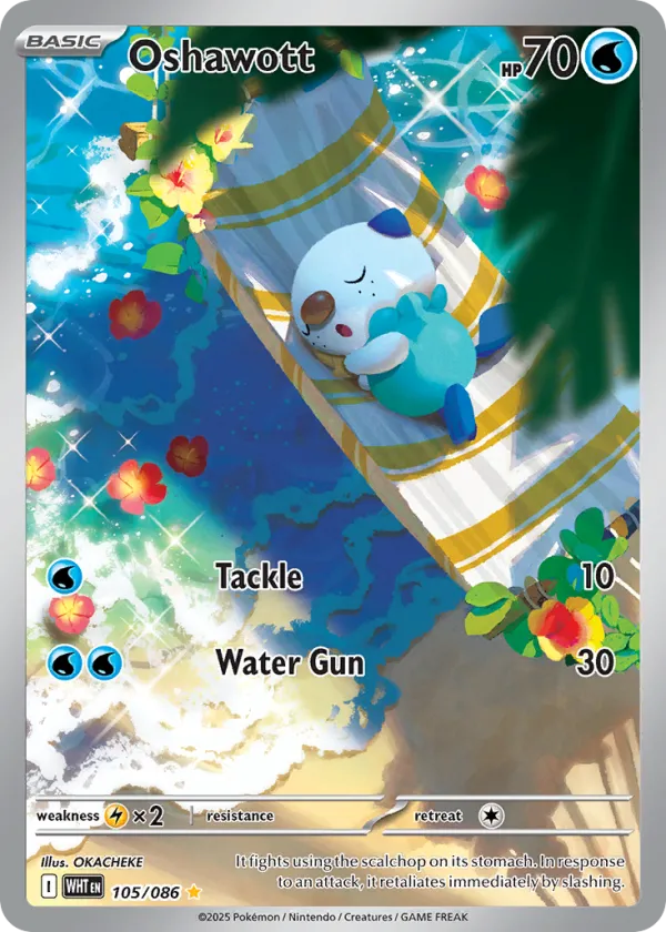 Oshawott Pokémon White Flare #105 Holo