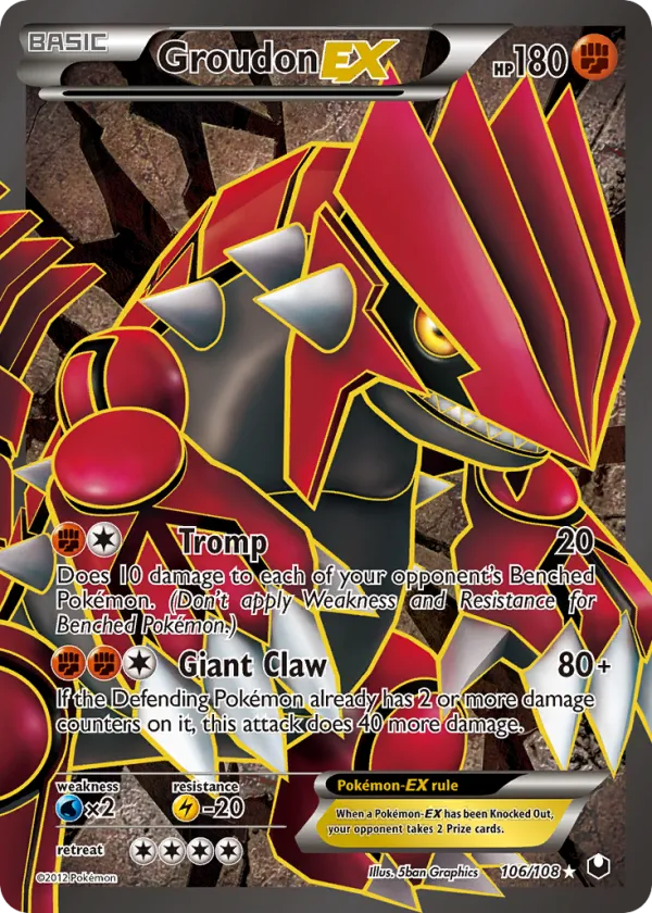 Groudon-EX Pokémon Dark Explorers #106 Holo