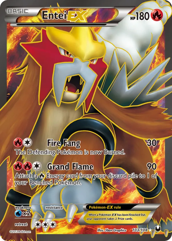 Entei-EX Pokémon Dark Explorers #103 Holo