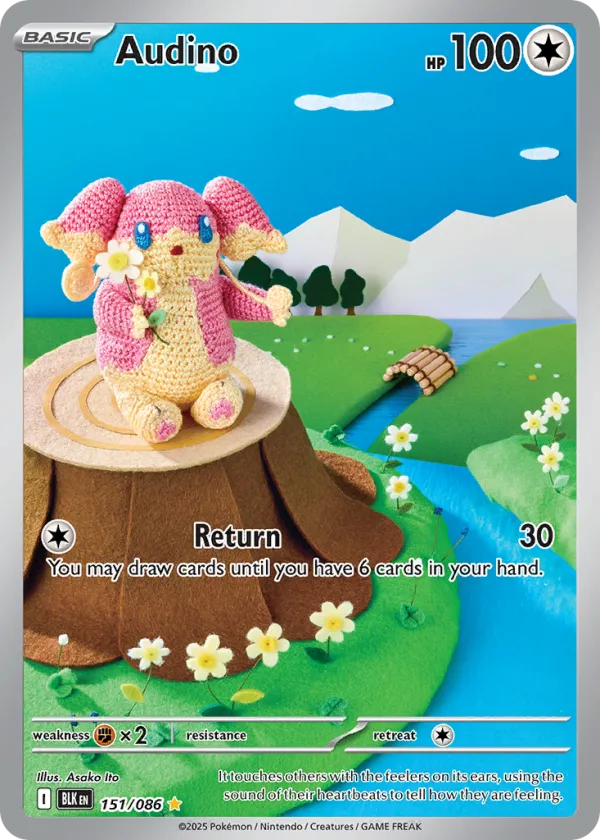 Audino Pokémon Black Bolt #151 Holo