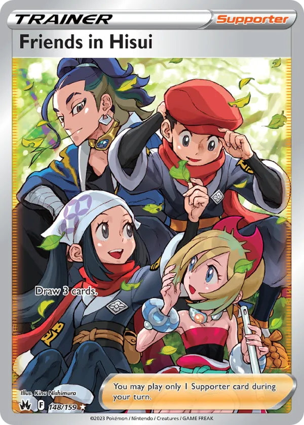 Friends in Hisui Pokémon Crown Zenith #148 Holo