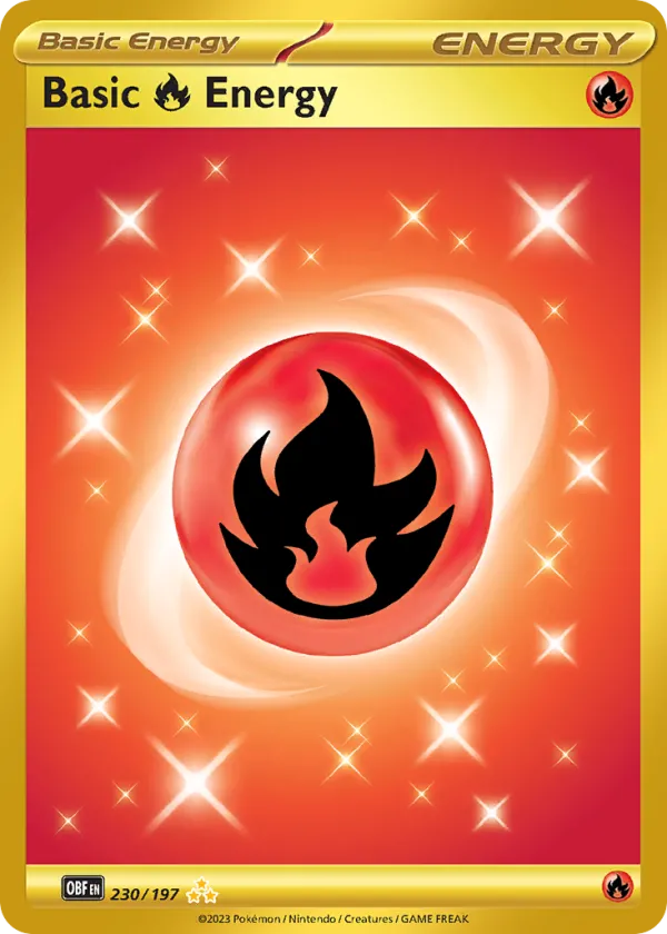 Basic Fire Energy Pokémon Obsidian Flames #230 Holo