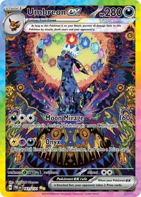 Umbreon ex Pokémon Prismatic Evolutions #161 Holo