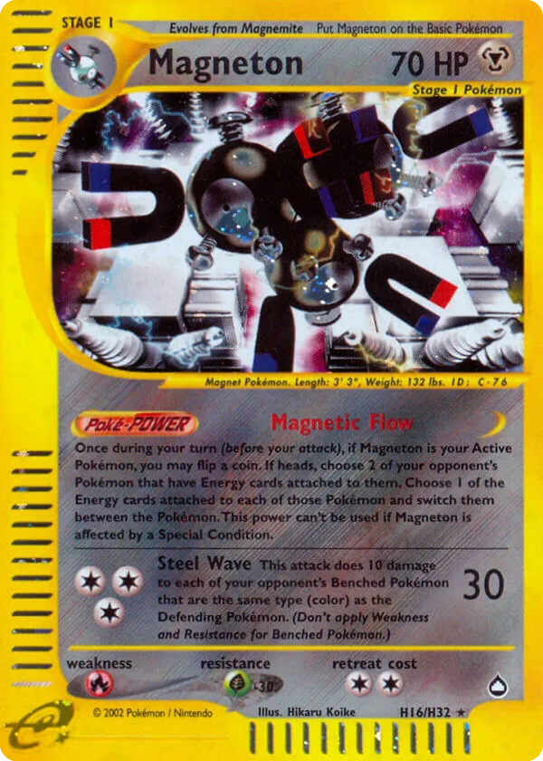 Magneton Pokémon Aquapolis #H16 Holo