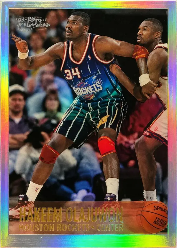 Hakeem Olajuwon 1996 Topps Chrome Basketball Refractor #35