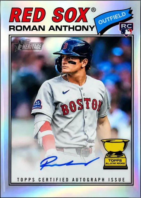 Roman Anthony 2026 Topps Heritage Chrome Autograph Baseball #ROAC-RA
