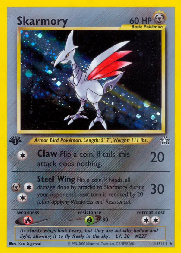 Skarmory Pokémon Neo Genesis #13 1st Edition Holo