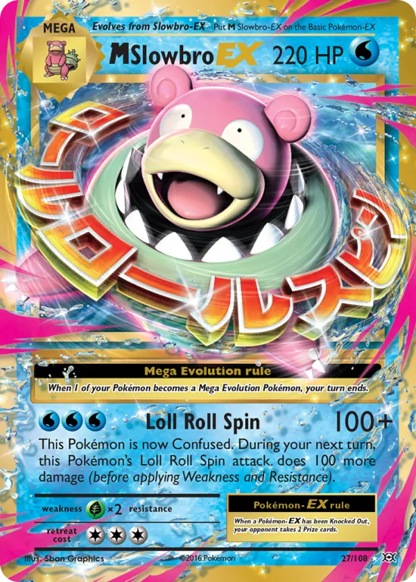 M Slowbro-EX Pokémon Evolutions #27 Holo