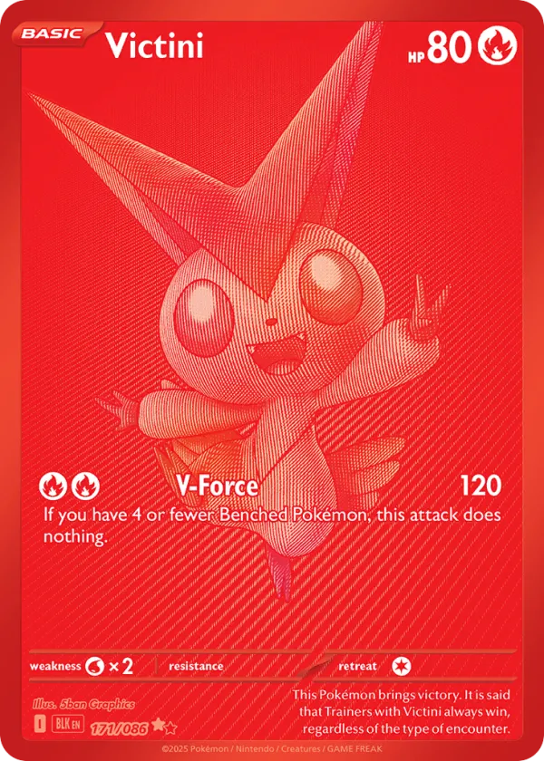 Victini Pokémon Black Bolt #171 Holo