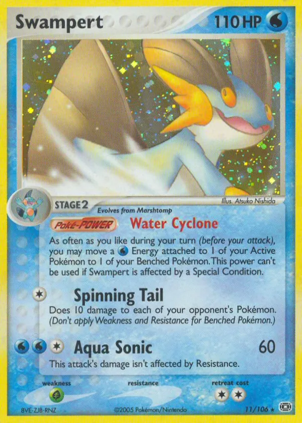 Swampert Pokémon Emerald #11 Reverse Holo