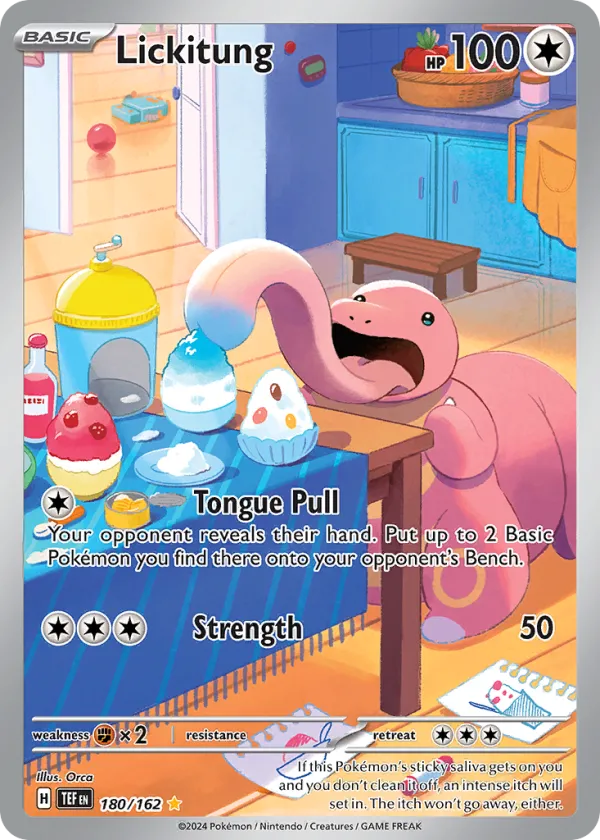 Lickitung Pokémon Temporal Forces #180 Holo