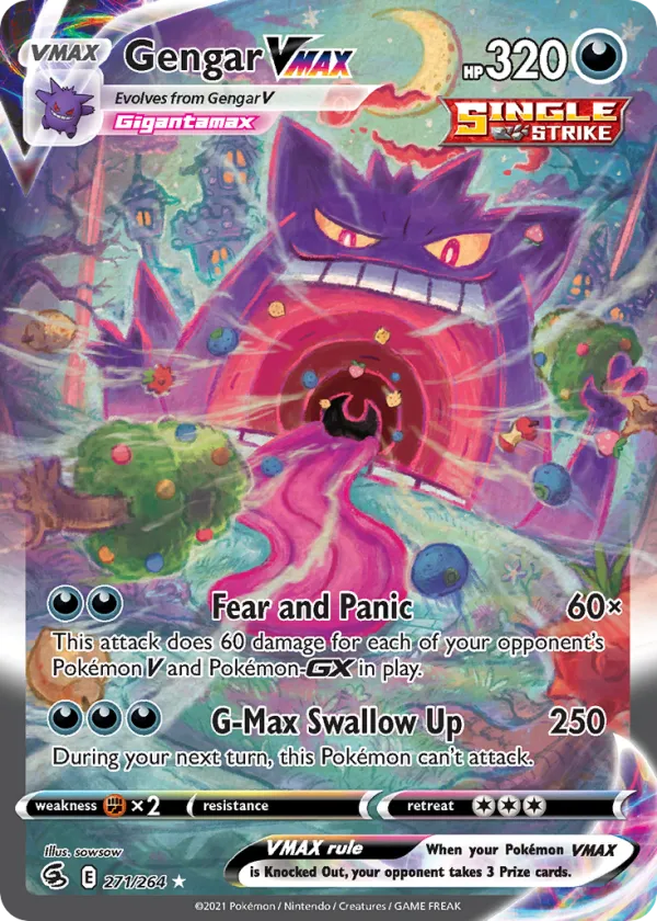 Gengar VMAX Pokémon Fusion Strike #271 Holo