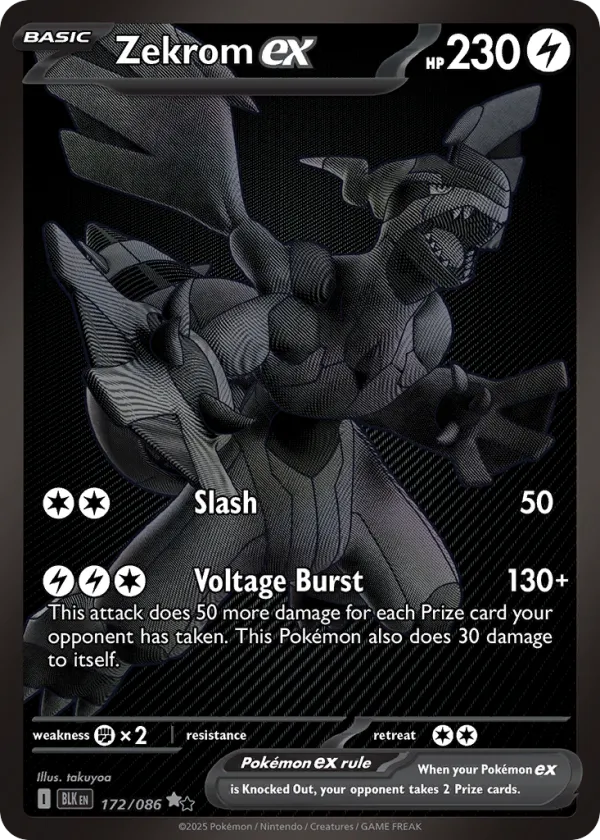 Zekrom ex Pokémon Black Bolt #172 Holo