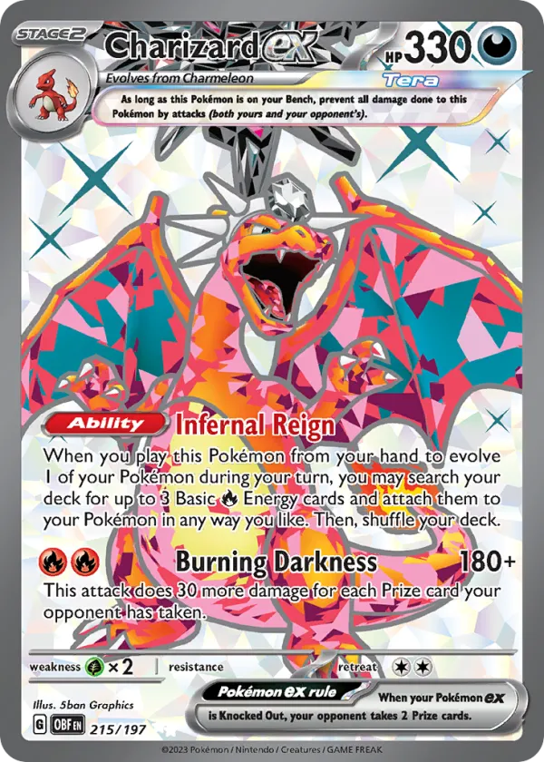 Charizard ex Pokémon Obsidian Flames #215 Holo