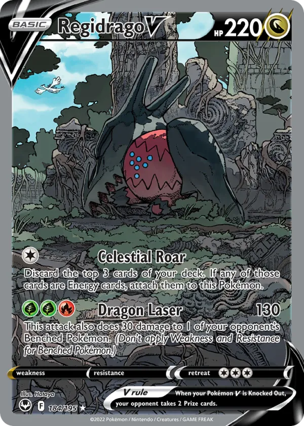 Regidrago V Pokémon Silver Tempest #184 Holo