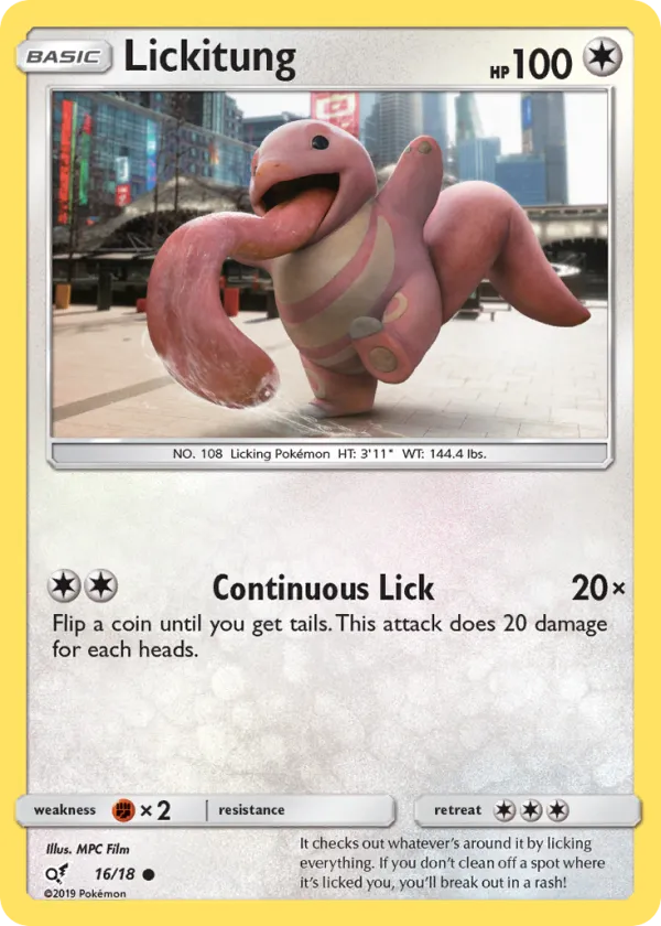 Lickitung Pokémon Detective Pikachu #16 Holo