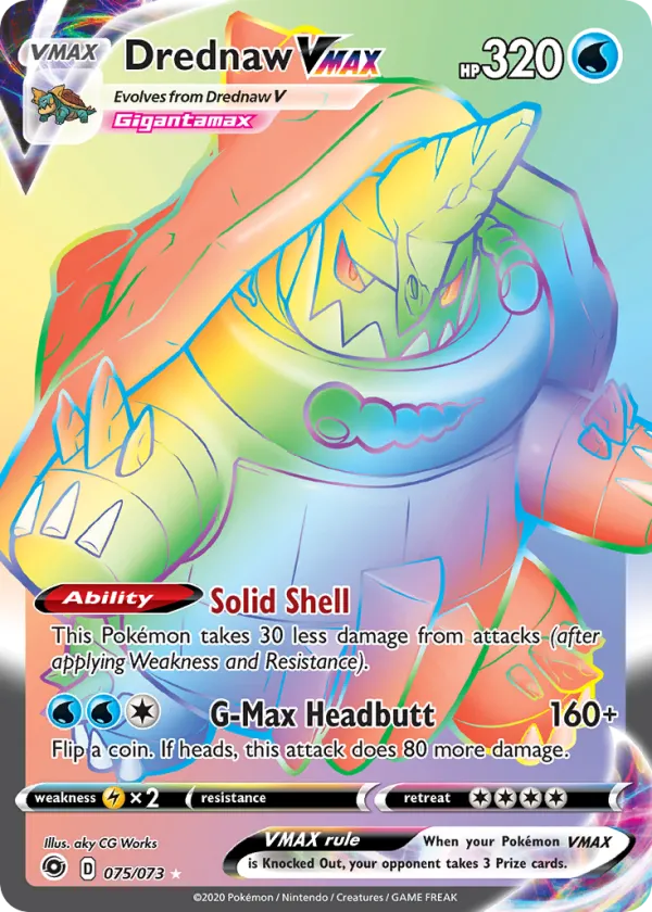 Drednaw VMAX Pokémon Champion's Path #75 Holo