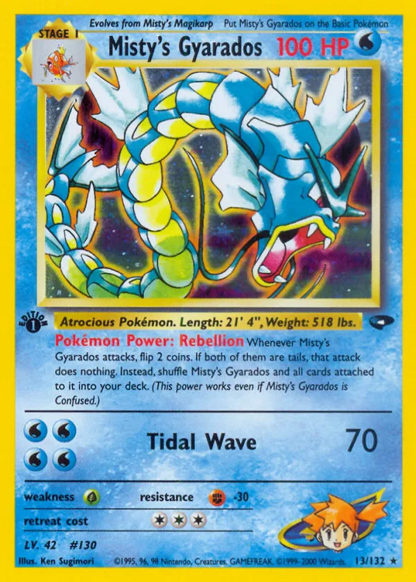 Misty's Gyarados Pokémon Gym Challenge #13 Unlimited Holo