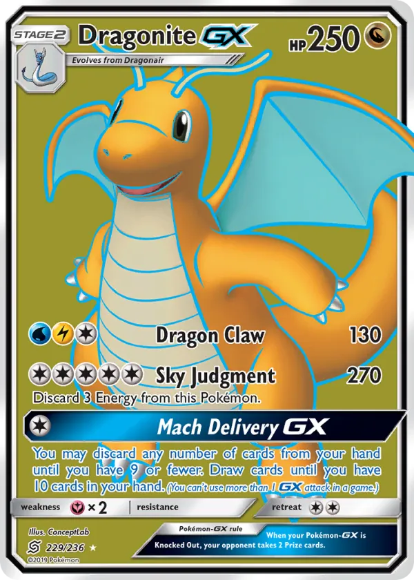 Dragonite-GX Pokémon Unified Minds #229 Holo