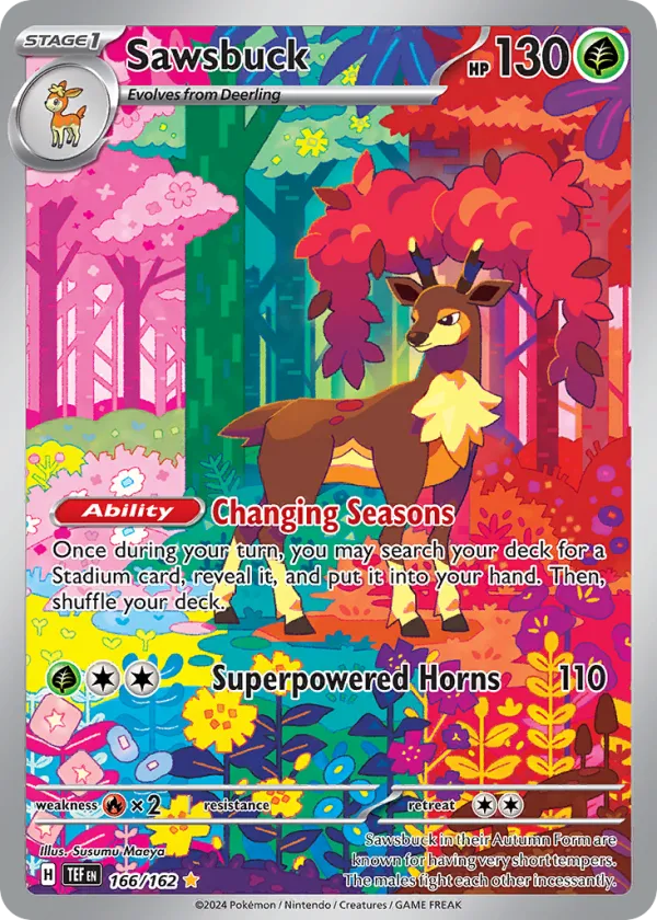 Sawsbuck Pokémon Temporal Forces #166 Holo