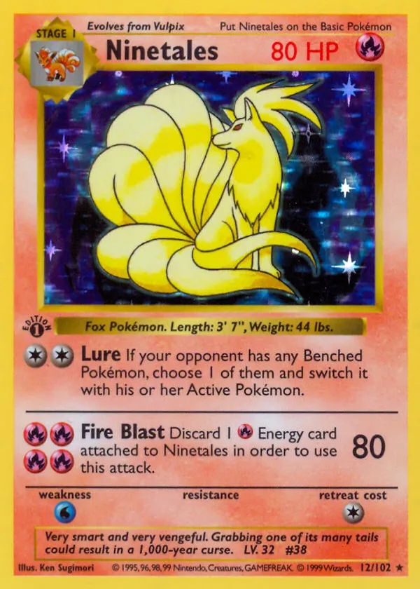 Ninetales Pokémon Base #12 Holo