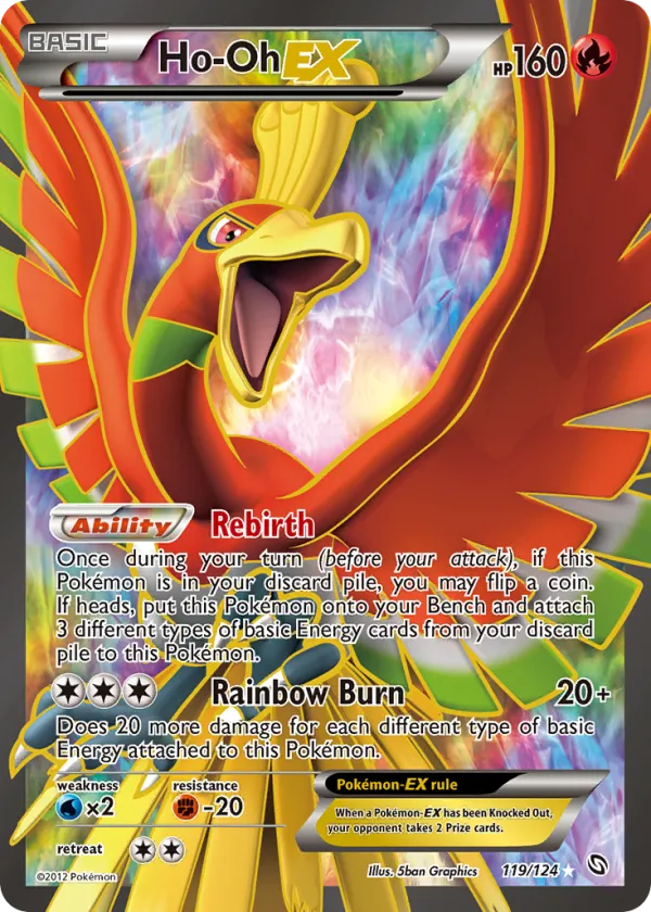 Ho-Oh-EX Pokémon Dragons Exalted #119 Holo