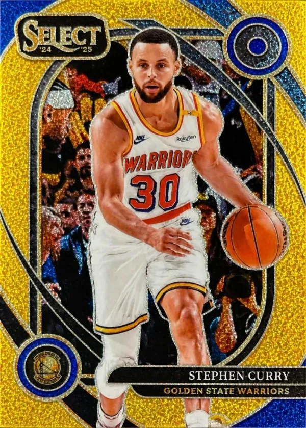 Stephen Curry 2024 Panini Select Courtside Basketball Gold Glitter #209