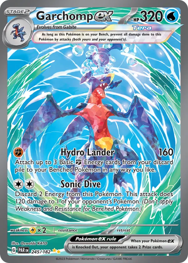 Garchomp ex Pokémon Paradox Rift #245 Holo