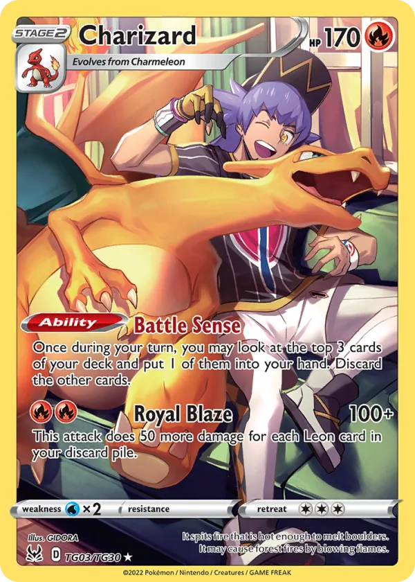 Charizard Pokémon Lost Origin Trainer Gallery #TG03 Holo