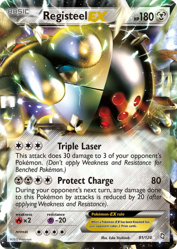 Registeel-EX Pokémon Dragons Exalted #81 Holo