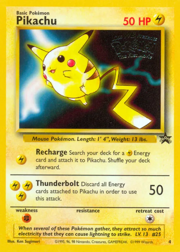 Pikachu Pokémon Wizards Black Star Promos #4