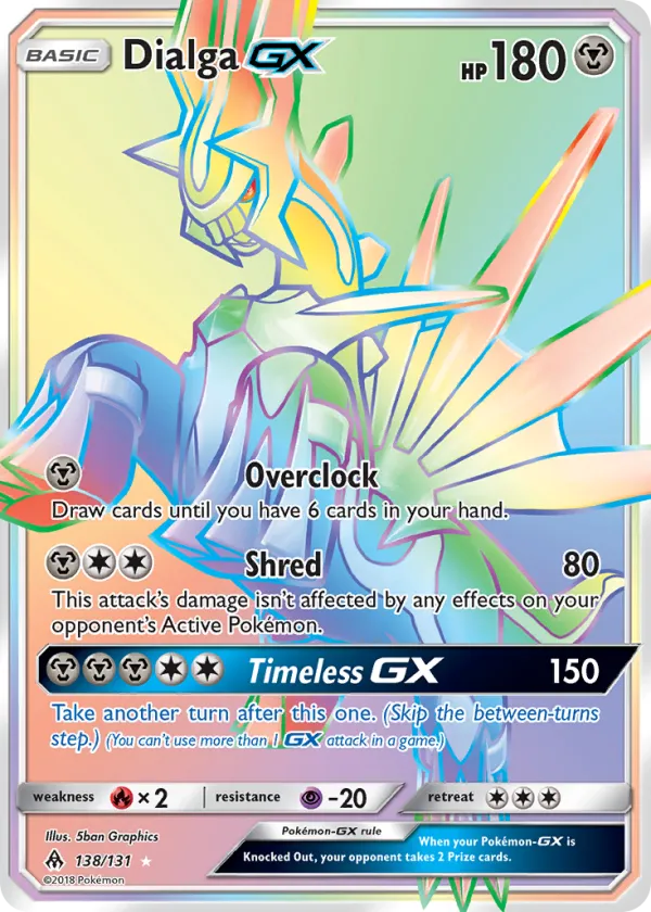 Dialga-GX Pokémon Forbidden Light #138 Holo