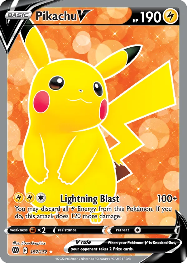 Pikachu V Pokémon Brilliant Stars #157 Holo