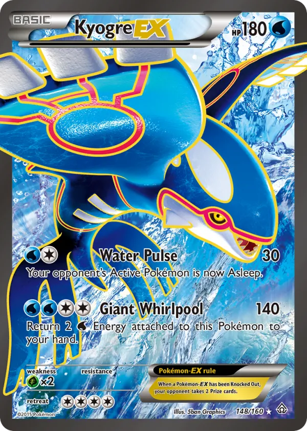 Kyogre-EX Pokémon Primal Clash #148 Holo