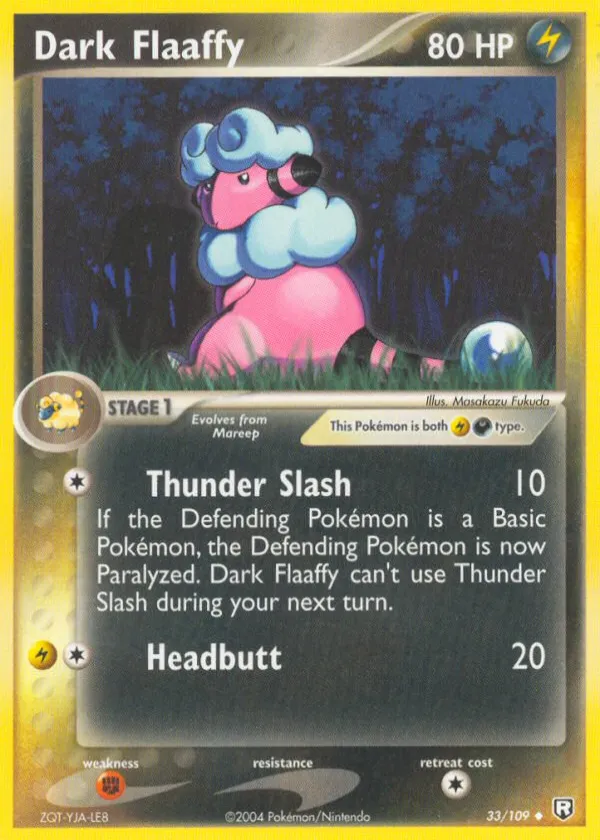Dark Flaaffy Pokémon Team Rocket Returns #33 Reverse Holo