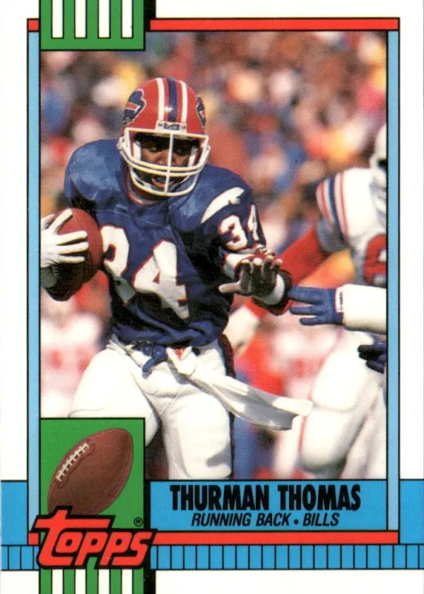 Thurman Thomas 1990 Topps Football Tiffany #206