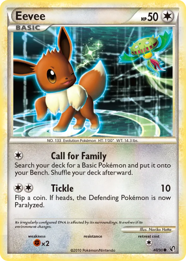 Eevee Pokémon HS—Undaunted #48 Reverse Holo