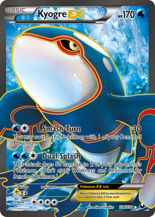 Kyogre-EX Pokémon Dark Explorers #104 Holo