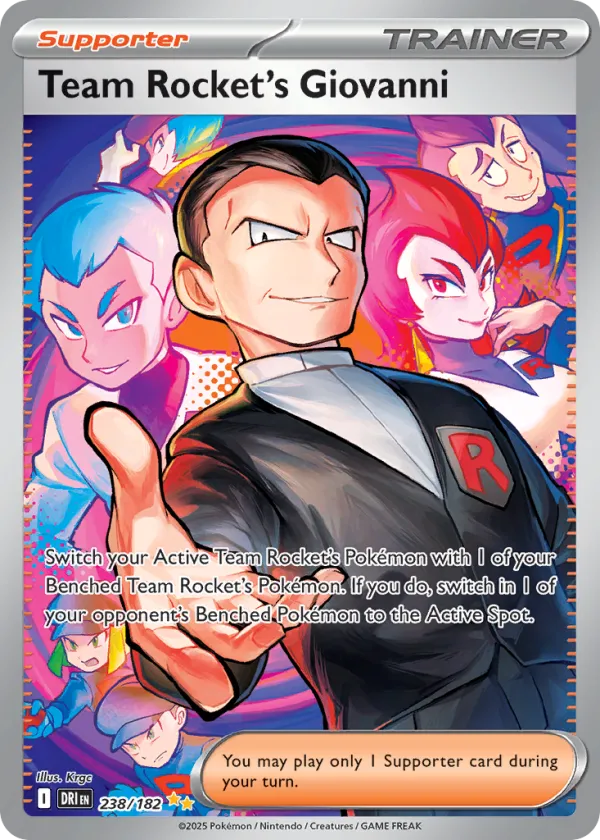Team Rocket's Giovanni Pokémon Destined Rivals #238 Holo