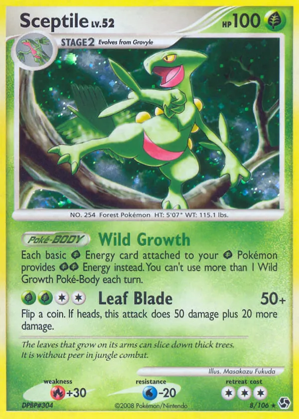 Sceptile Pokémon Great Encounters #8 Reverse Holo
