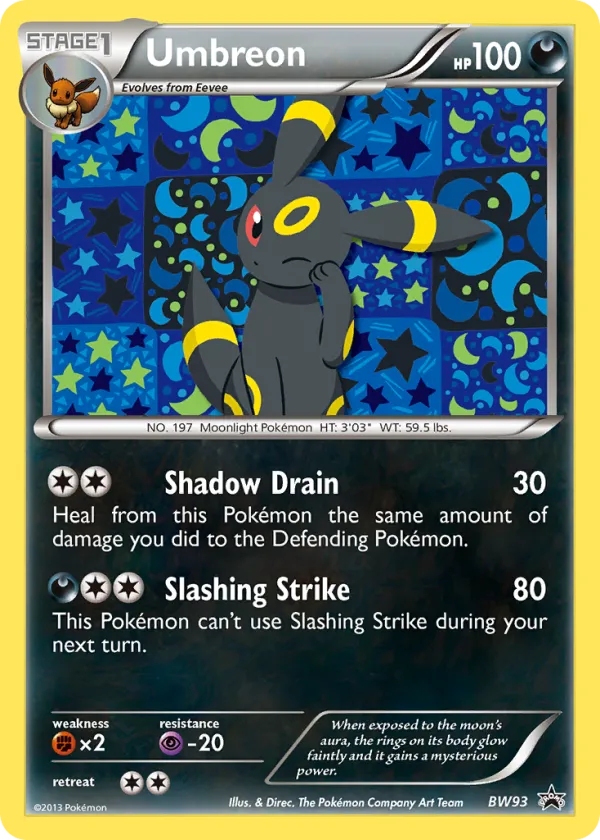Umbreon Pokémon BW Black Star Promos #BW93 Holo