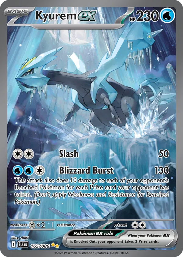 Kyurem ex Pokémon Black Bolt #165 Holo