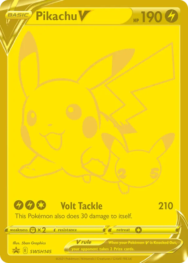 Pikachu V Pokémon SWSH Black Star Promos #SWSH145 Holo