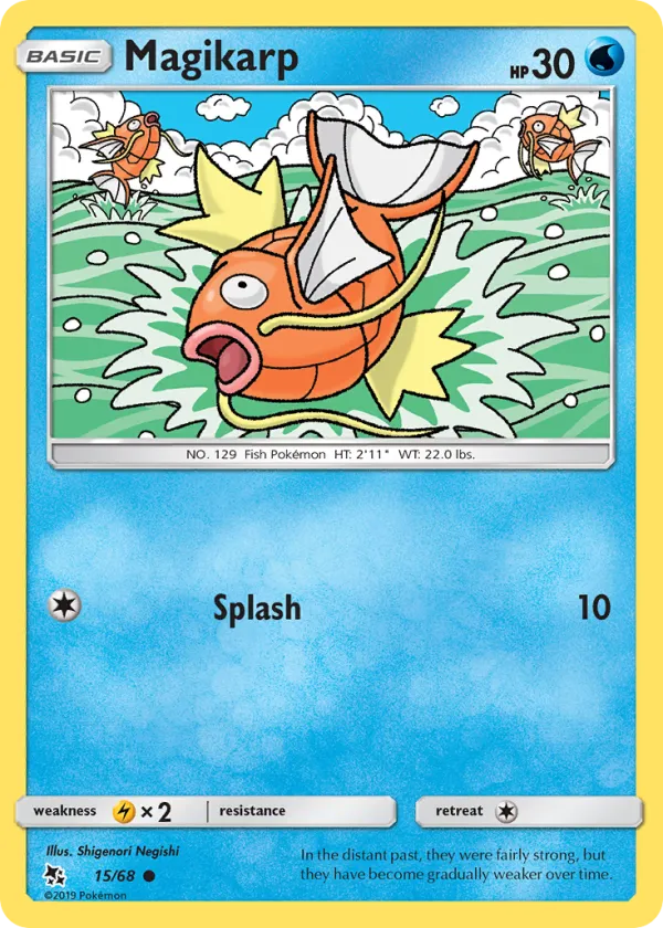 Magikarp Pokémon Hidden Fates #15 Reverse Holo