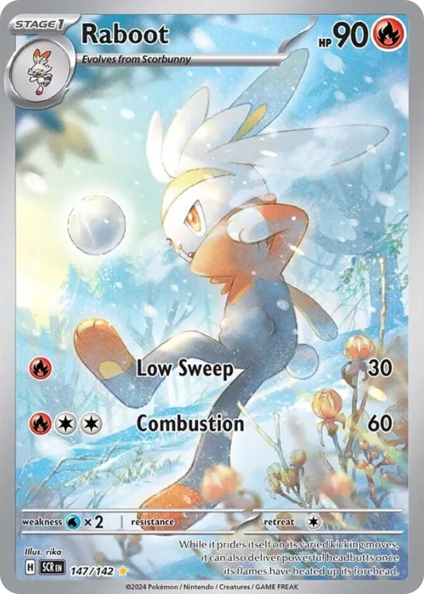 Raboot Pokémon Stellar Crown #147 Holo