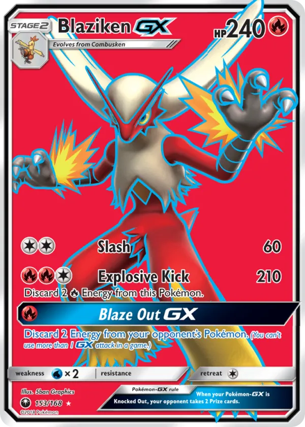 Blaziken-GX Pokémon Celestial Storm #153 Holo